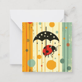 Whimsical Critters & Raindrop Ditties: Lieveheersb Notitiekaartje