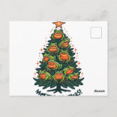 Whimsical Croaks: kikkers zingen 'Merry Frogmas' Briefkaart (Achterkant)