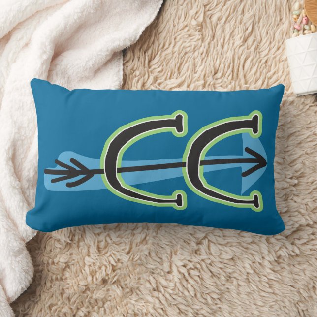 Whimsical Cross Country - CC Symbool - BLAUW Kussen (Deken)