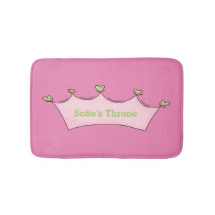 Whimsical Crown Custom Toilet Mat