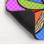 Whimsical Cubism Flower Muismat (Hoek)