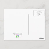 Whimsical Cubism Heart Briefkaart met achtergrond (Achterkant)