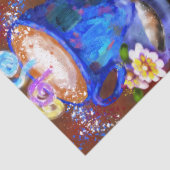 Whimsical Cup van koffie Latte Espresso Decoupage Tissuepapier (Detail)