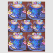 Whimsical Cup van koffie Latte Espresso Decoupage Tissuepapier (Voorkant)