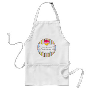 Whimsical Cupcake Bakery, gepersonaliseerd Standaard Schort
