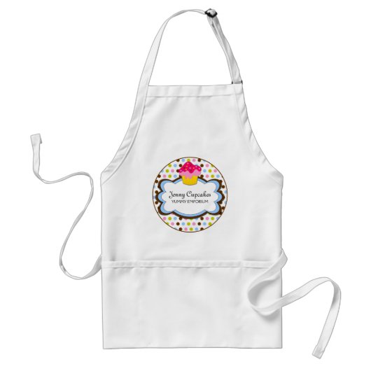 Whimsical Cupcake Bakery Personalized Schort (Voorkant)