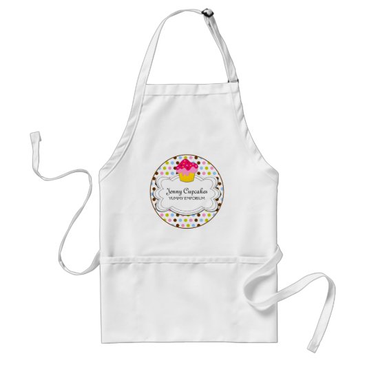 Whimsical Cupcake Bakery Personalized Schort (Voorkant)