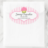 Whimsical Cupcake Bakkerij Stickers (Tas)