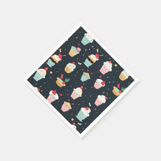 Whimsical Cupcake Delight Party servetten (Hoek)