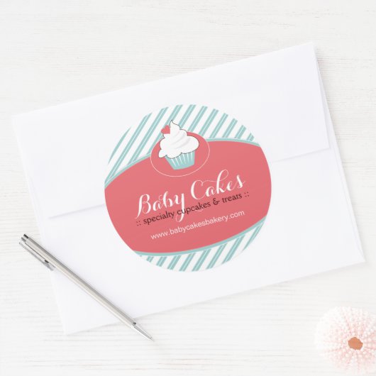 Whimsical Cupcake Sticker (Envelop)