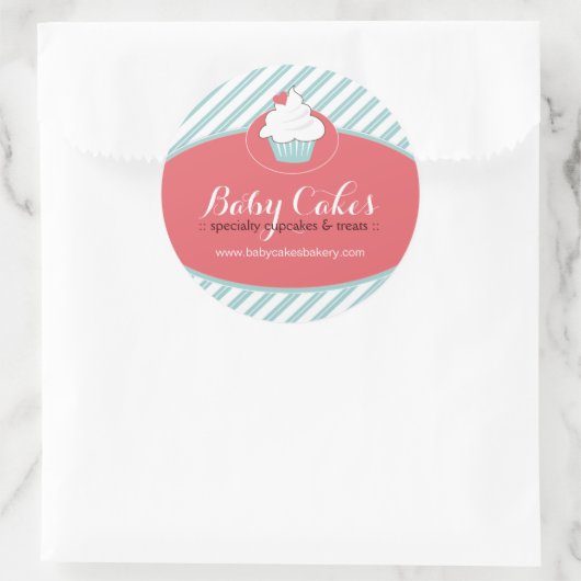 Whimsical Cupcake Sticker (Tas)