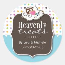 Whimsical Cupcake Stickers