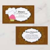 Whimsical Cupcake & Swirls Bakery Visitekaartje (Voorkant / Achterkant)