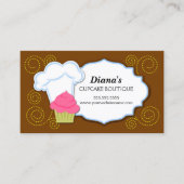 Whimsical Cupcake & Swirls Bakery Visitekaartje (Voorkant)