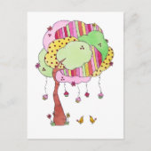 Whimsical Cupcake Tree met Waterverf van zoete vog Briefkaart (Voorkant)
