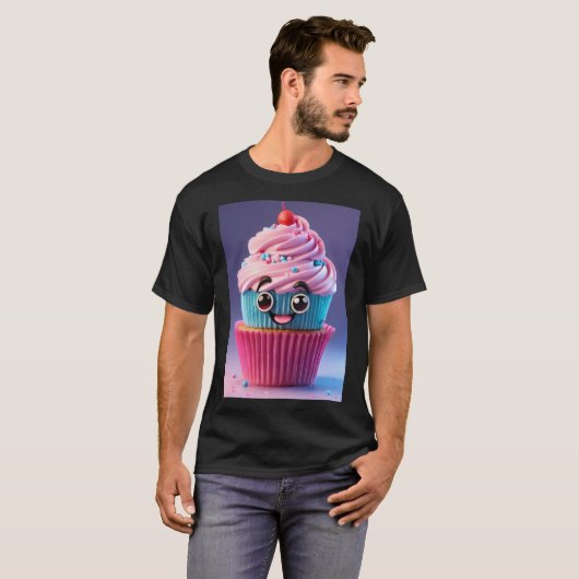 Whimsical Cupcake Wings T-shirt (Voorkant volledig)