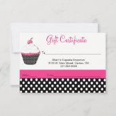Whimsical CupcakeBakery Business Gift Certificate (Voorkant)