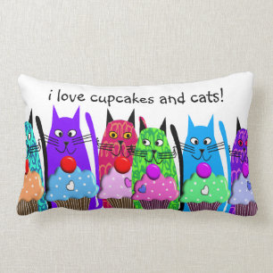 Whimsical Cupcakes and Cats Pillow #2 Kussen