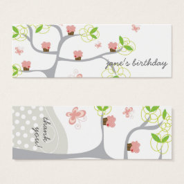 Whimsical Cupcakes Tree Birthday DIY Cadeau Labels Mini Visitekaartjes