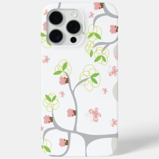 Whimsical Cupcakes Tree Butterflies Case-Mate iPhone Case (Achterkant)
