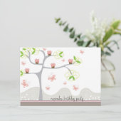 Whimsical Cupcakes Tree Butterflies Kaart (Staand voorkant)