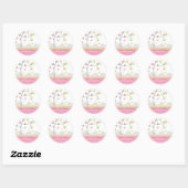 Whimsical Cupcakes Tree Butterflies Ronde Sticker (Vel)