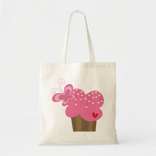 Whimsical Cupcakes Tree Butterflies Tote Bag