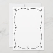 Whimsical Cupid | Bruiloft in zwart en wit Kaart (Achterkant)
