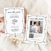 Whimsical Cupid | Romantic Photo and QR Code Save The Date