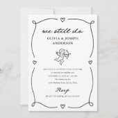 Whimsical Cupid | We Still Do Wedding Vow Renewal Kaart (Voorkant)