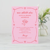 Whimsical Cupid | We Still Do Wedding Vow Renewal Kaart (Staand voorkant)