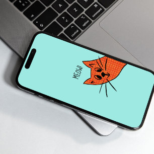 Whimsical Curious Ginger Cat Phone Case Samsung Galaxy S10 Hoesje