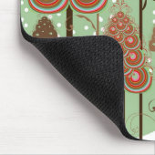 Whimsical Curly Christmas Trees Winter Wonderland Muismat (Hoek)