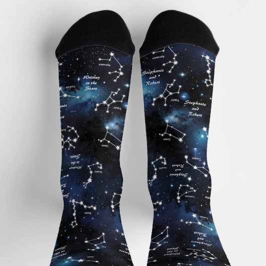 Whimsical Custom Astrology Stars Sock Sokken (Top)