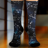 Whimsical Custom Astrology Stars Sock Sokken