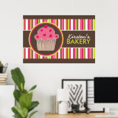 Whimsical Custom Bakery Poster (Thuiskantoor)