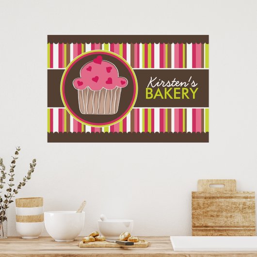 Whimsical Custom Bakery Poster (Keuken)