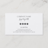 Whimsical custom black typografie op wit visitekaartje (Achterkant)