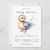 Whimsical Custom Duck Baby shower Kaart (Voorkant)