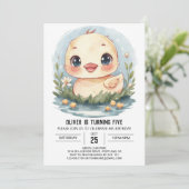 Whimsical Custom Duck Verjaardag Kaart (Staand voorkant)