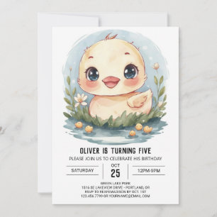 Whimsical Custom Duck Verjaardag Kaart