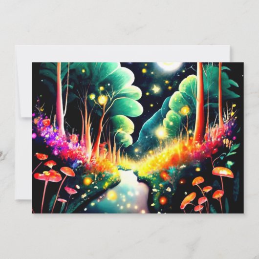 Whimsical Custom Fireflies Baby shower Kaart (Achterkant)