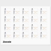 Whimsical Custom Floral Envelope Seals Vierkante Sticker (Vel)