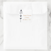 Whimsical Custom Floral Envelope Seals Vierkante Sticker (Tas)