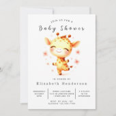 Whimsical Custom Giraffe Baby shower Kaart (Voorkant)