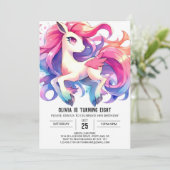 Whimsical Custom Horse Verjaardag Kaart (Staand voorkant)