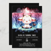 Whimsical Custom Koe Verjaardag Kaart (Voorkant / Achterkant)