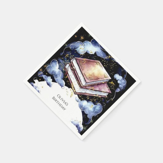 Whimsical Custom Magic Storybook Verjaardag Servet (Hoek)