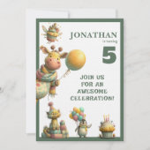 Whimsical Custom Personalized Birthday Invitation Kaart (Voorkant)