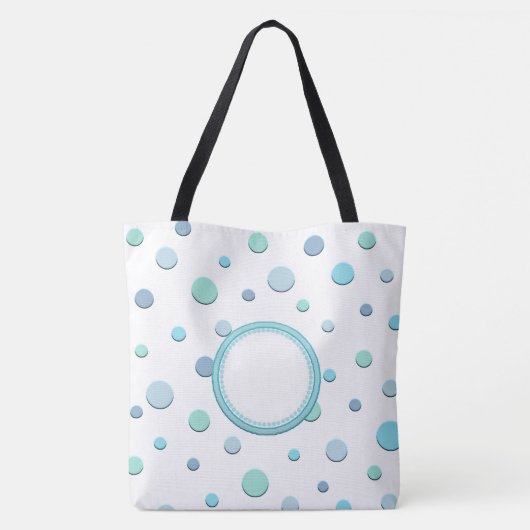 Whimsical Custom Polka Dot Canvas tas (Achterkant)